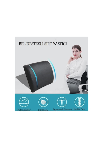 Sogex Visco Ortopedik Sandalye Bel Minderi Sırt Dayama Yastığı Visko Koltuk Bel Desteği Diğer