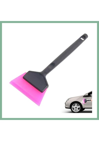 Bşkvirgo Mini Saplı Silikon Çekçek Ragle Cam Filmi Çekme Uygulama Aparatı 6x16cm Siyah Pembe Bsk2026
