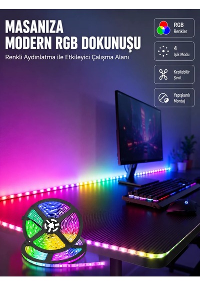 5 Metre Kumandalı Su Geçirmez Şerit Led 18089542