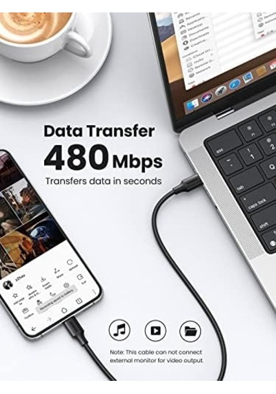 Type-c To Type-c 3a Hızlı Data Ve Şarj Kablosu, 1 Metre