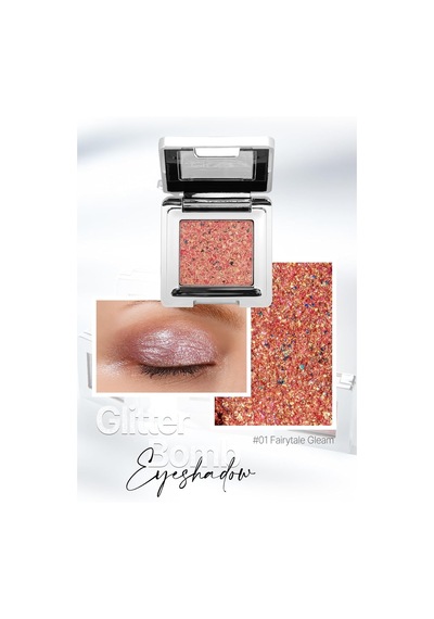 Mücevher Parlaklığında Yoğun Pigmentli Tekli Far Glitter Bomb Eyeshadow 01 Fairytale Gleam Diğer