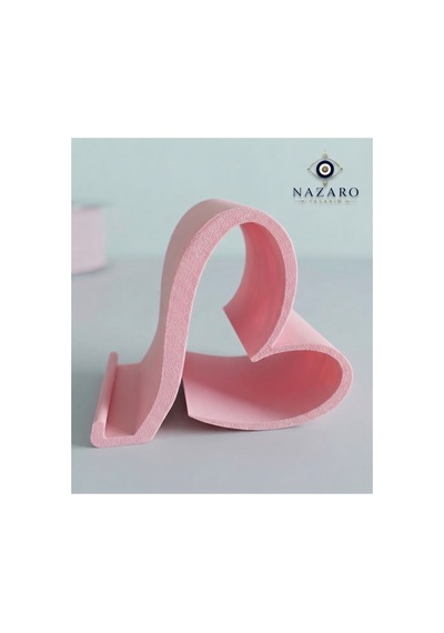 Yüksek Kalite Modern Kalp Formlu Masaüstü Telefon Ve Tablet Tutucu / Telefon Ve Tablet Standı/ Pembe - 917435987 Pembe