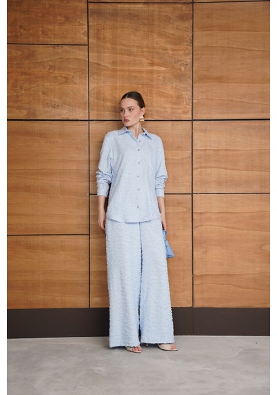 Verymoda Jakarlı Dukuma Pantolon F2020 Mavi