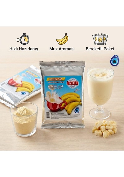 Ahu Muzlu Süt Aromalı İçecek Tozu 250 G