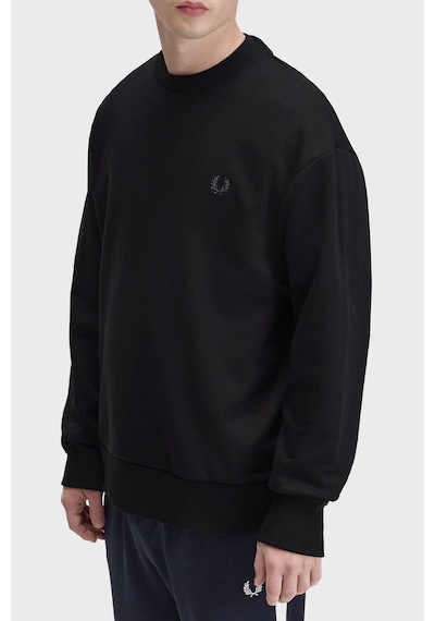 Fred Perry %100 Pamuk Regular Fit Bisiklet Yaka Sweat Erkek Sweat M3622 102 Siyah