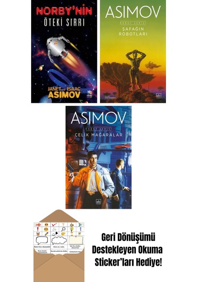 Norby Nin Öteki Sırrı + Şafağın Robotları Robot Serisi 3. Kitap + Çelik Mağaralar Robot Serisi 1. Kitap