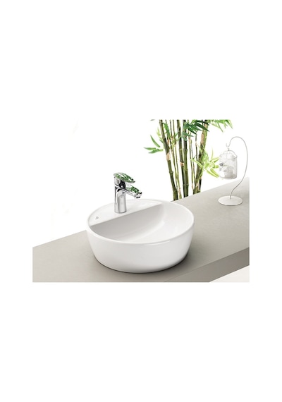 Turkuaz Seramik One Tezgah Üstü Çanak Lavabo 42 CM (Batarya Delikli)