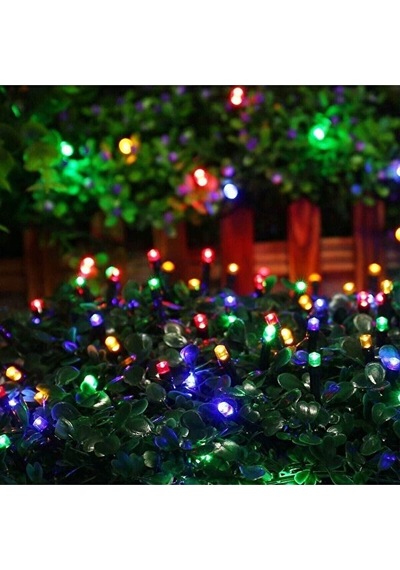 Solar Güneş Enerjili Dış Bahçe 8 Modlu 10 Metre Rgb 120 Led Dekoratif Aydınlatma