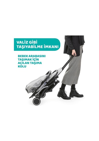 Chicco Trolley Me Bebek Arabası Ligth Grey