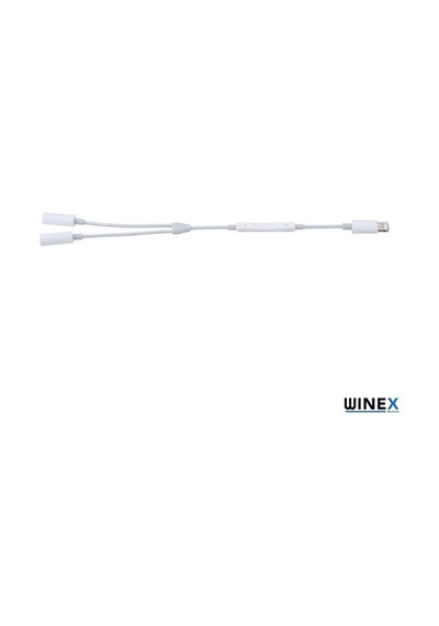 Winex 2In1 Lightning To Double 3.5Mm Jack Adaptör