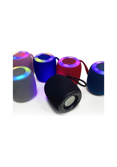 D10 Rgb Led Işıklı Bluetoth Speaker Hafıza Kartı Ve Usb Girişli Fm Radyolu Şarjlı Taşınabilir Hoparlör 5w