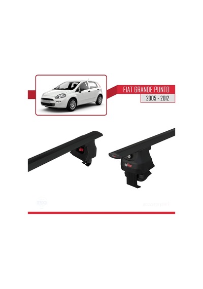 Fiat Grande Punto 2005-2012 Arası İle Uyumlu Ace-4 Ara Atkı Tavan Barı Siyah