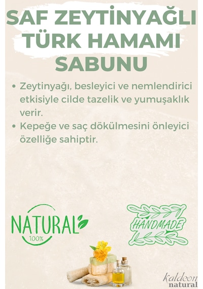 Kabak Lifli El Yapımı Doğal Saf Zeytinyağlı Türk Hamamı Sabunu 12