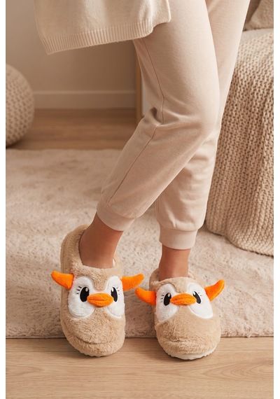 Stwenn Kadın Peluş Ev Terliği Penguen Desenli Kışlık Sıcak Tutan Kapalı Burun Yumuşak Tabanlı Rahat Pandufu Vizon Stwenn Kadın Peluş Ev Terliği Penguen Desenli Kışlık Sıcak Tutan Kapalı Burun Yumuşak Tabanlı Rahat Pandufu Vizon