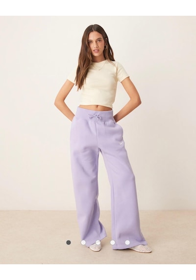 Nike Phoenix Fleece High-waisted Wide Yüksek Bel Kadın Eşofman Altı-sportxstore Lila