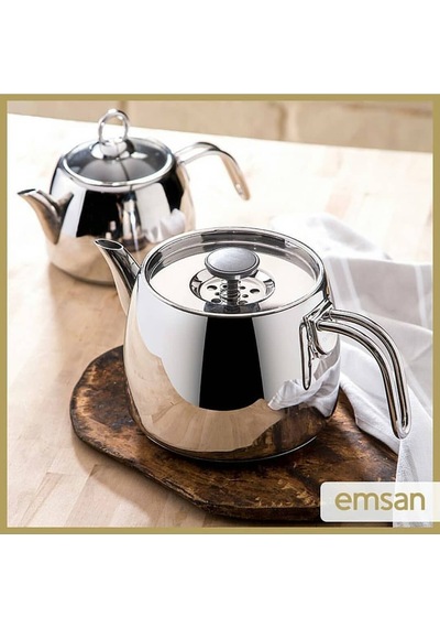 Emsan Soft Maxi Indüksiyon Tabanlı Çaydanlık Takımı Süzgeçli