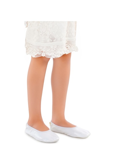 Kiko Kids Prom 7525 Kız Çocuk Pisi Pisi Balo Dans Gösteri Ayakkabısı Beyaz