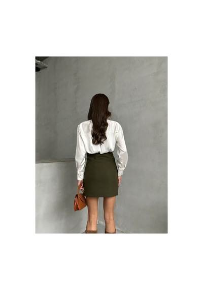 Verymoda Noktalı Etek F1627 Haki