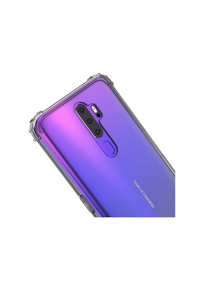 Oppo A9 2020 Kılıf Antishock Ultra Koruma Sert Kapaknano Glass Şeffaf