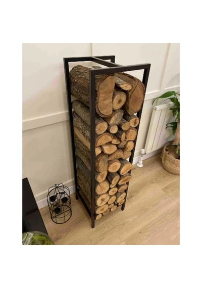 Lignum Dekoratif Metal Odunluk Şömine Odun Sehpası 120cm
