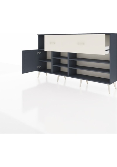 Arges Konsol 6 Raflı 2 Çekmeceli Tek Kapaklı 176x30x99 Antrasit-antrasit/aytaşı Antrasıt/aytası - Antrasıt Arges Konsol 6 Raflı 2 Çekmeceli Tek Kapaklı 176x30x99 Antrasit-antrasit/aytaşı Antrasıt/aytası - Antrasıt