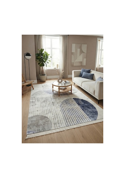 Duru Halı Alves Serisi Akrilik İplik Dokuma 200x290 6m2 Halı Gri/lacivert