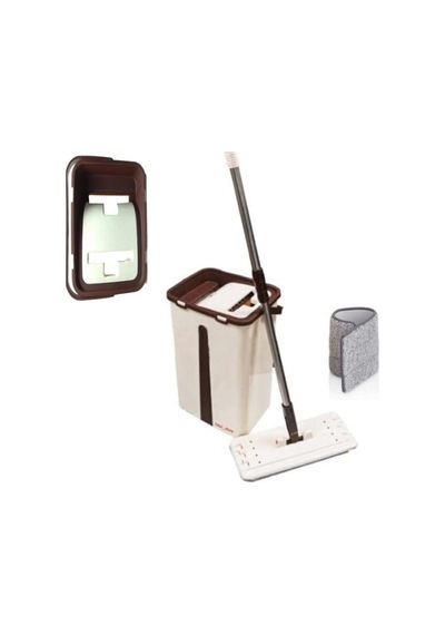 Tr Emirler Yeni Nesil Microfiber Tablet Mop Çift Paspaslı Temizlik Seti 2 Hazneli Tek Ebat