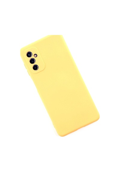 Samsung Uyumlu Galaxy M52 5g Kılıf Nano İçi Kadife Silikon Sarı,