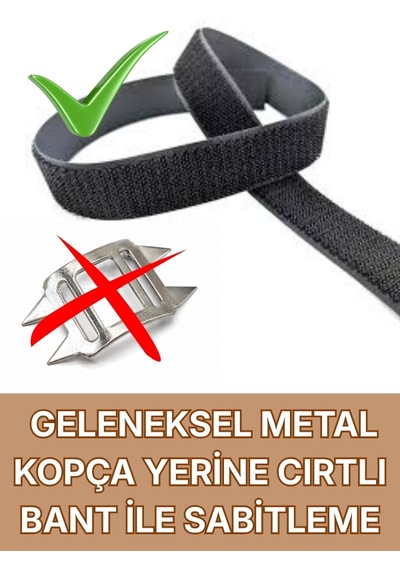 Premium Elastik Bandaj 20 Cm, Cırt Bantlı, Metal Kopçasız, 4,5 Metreye Kadar Uzar, Yoğun Dokuma, Güçlü Kompresyon Desteği Siyah