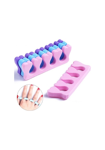 Parmak Ayırıcı Sünger Manikür Pedikür Aparatı 5 Adet Açık Gri