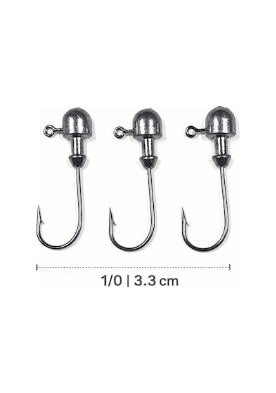 Jighead İğne 1/0 3.3 Cm Silikon Yem İçin Levrek Avı Uyumlu 3 Lü Paket 5 Gr 3 Adet Jighead İğne 1/0 3.3 Cm Silikon Yem İçin Levrek Avı Uyumlu 3 Lü Paket 5 Gr 3 Adet