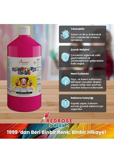 Fuşya Parmak Boyası 1000 Gr Diğer