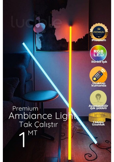 Onerous Rgb Tüp Led Lamba, Uzaktan Kumandalı Onr-819722773 Çok Renkli