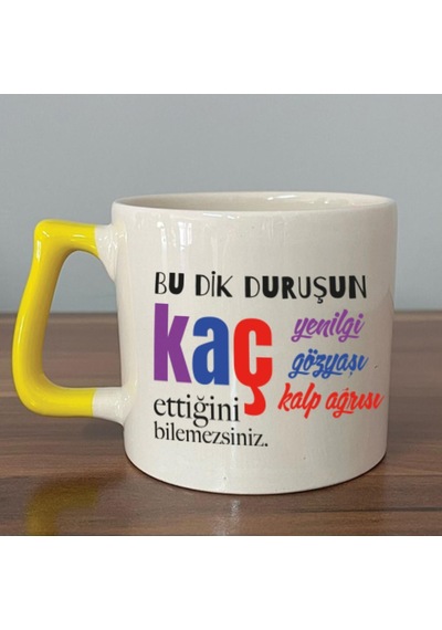 Bu Dik Duruşun Baskılı Kadınlar Günü Sarı Kulplu D Kupa