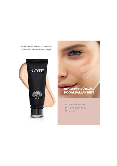 Cosmetics Luminous Moisturizing 02 Natural Beige Nemlendirici Etkili Spf 15 Kapatıcı Fondöten