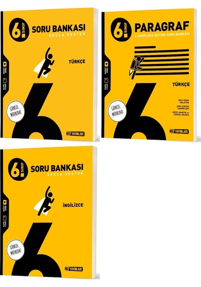 Hız 2026 6. Sınıf Türkçe + Paragraf + İngilizce Soru Bankası Seti 3 Kitap