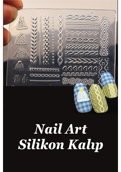 İnce Nail Art Silikon Kalıp 3d Nail Art Desen Kalıbı, Tırnak Süsleme Desen Charm Tırnak Çarm 102