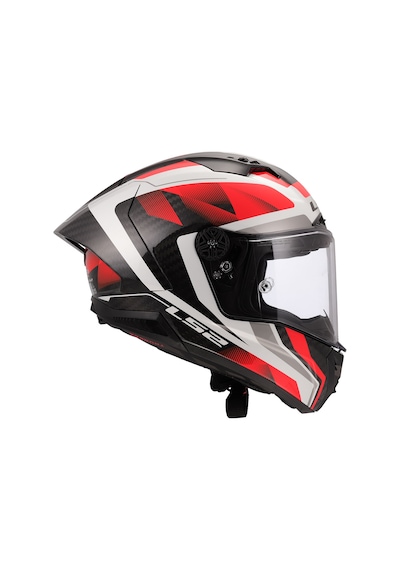Ls2 Thunder Karbon Gp Aero Raute Kask Beyaz -  Kırmızı
