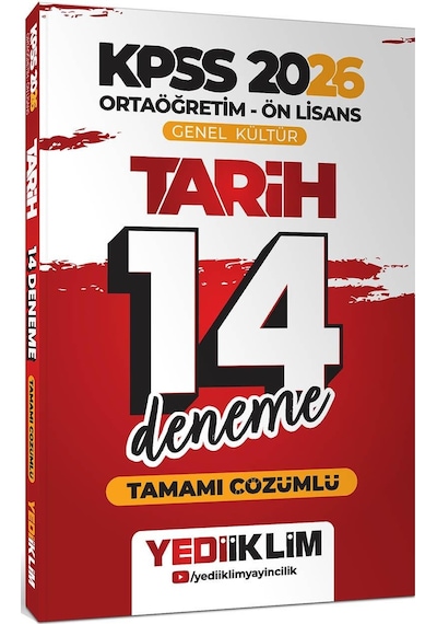 Yediiklim 2026 Kpss Ortaöğretim Ön Lisans Gy-gk 5 Li Tüm Dersler 14 Deneme Seti Tamamı Çözümlü