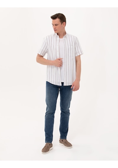 Pierre Cardin Erkek Lacivert Kısa Kollu Gömlek 50269430-vr033 Lacivert