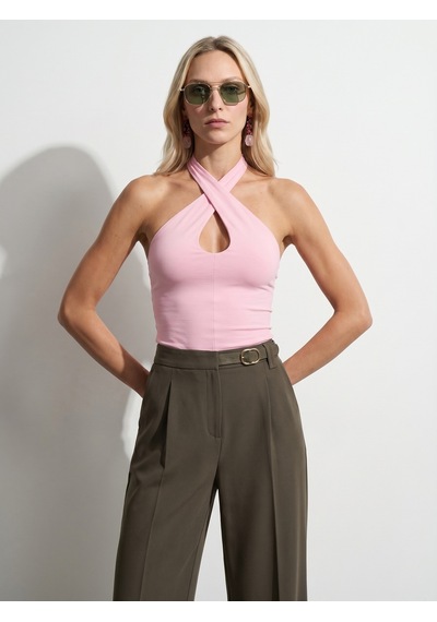 DİLVİN 21267 Halter Top-toz Pembe