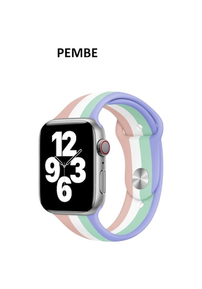 Apple Uyumlu  Watch Kordon 3 4 5 6 7 Se 42 MM 44 MM 45 MM Gökkuşağı Kordon