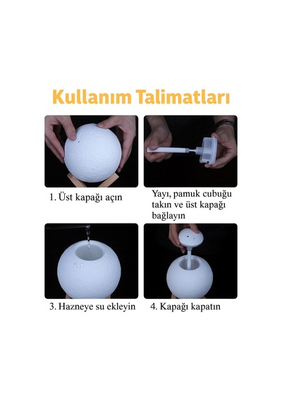 Ay Hava Nemlendirici & Gece Lambası