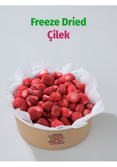 Çilek Kuru Meyve Cipsi Dondurularak Kurutulmuş Freeze Dried Çilek %100 Doğal Dev Atıştırmalık 65 Gr 65 G