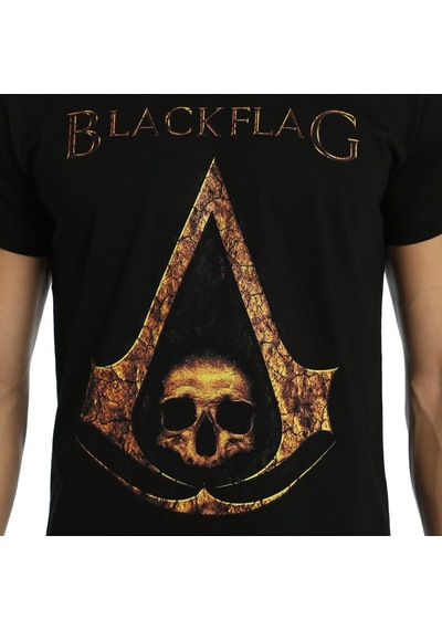 Bant Giyim - Assassin's Creed Siyah Erkek T-shirt Tişört Siyah