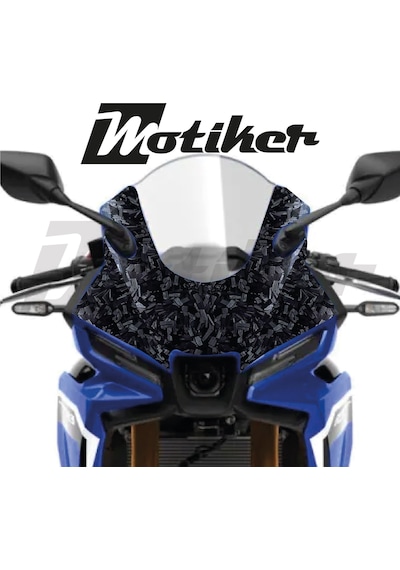 Yamaha Yzf R25 2025-2026 Model Ön Kafa Forget Karbon Tasarımı Sticker Etiket Modeli