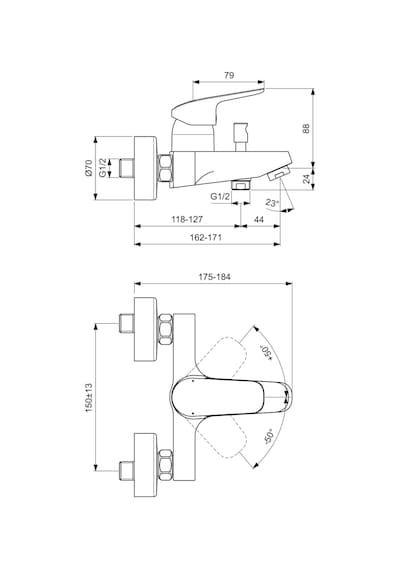 Ideal Standard B1721AA Ceraflex Banyo Bataryası Krom
