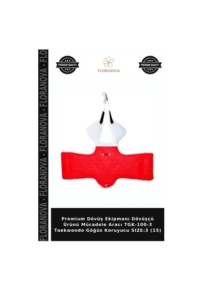 Premium Dövüş Ekipmanı Dövüşçü Ürünü Mücadele Aracı Tgk-100-3 Taekwondo Göğüs Koruyucu Sıze:3 15 Çok Renkli