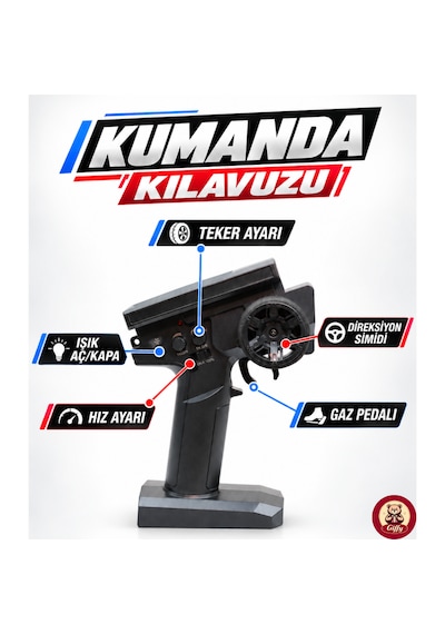 Oyuncak 2.4 Ghz Uzaktan Kumandalı Rc Arazi Arabası 40 Km/sa Hız 4x4 Çekiş Metal Şase Rc390 Motor Şarjlı Led Işıklı Gaz Ve Direksiyon Hassasiyetli Mavi