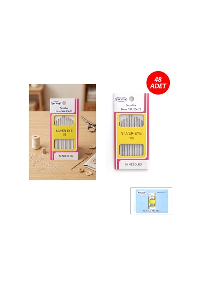 Taksun Tn-23 Dikiş İğnesi - 10'lu Kart- 48'li Paket